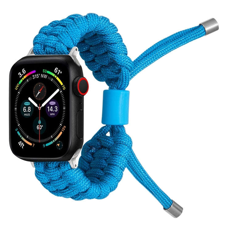 Stretch Plain Silicone Bean Watch Band For Apple Watch 9 41mm(Sky Blue)