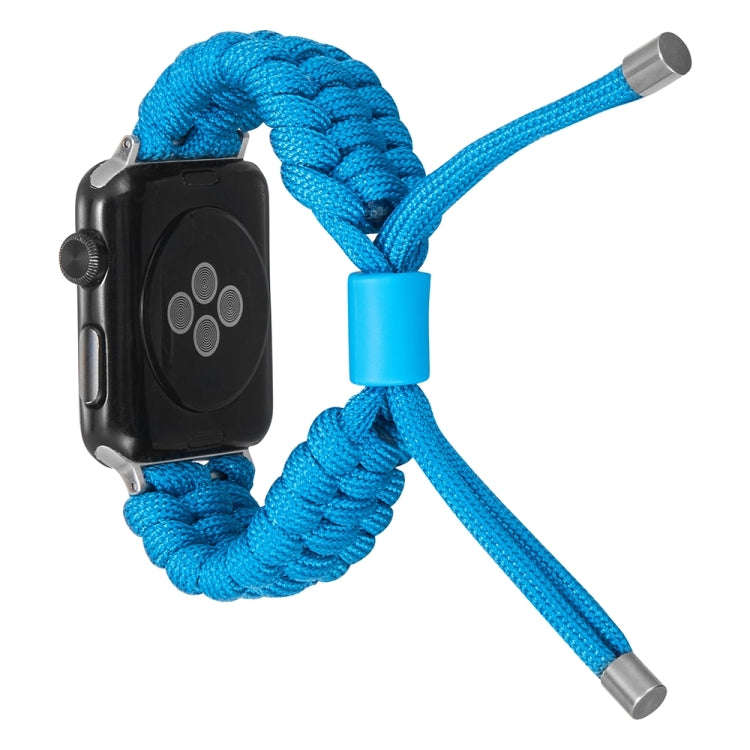 Stretch Plain Silicone Bean Watch Band For Apple Watch 9 41mm(Sky Blue)