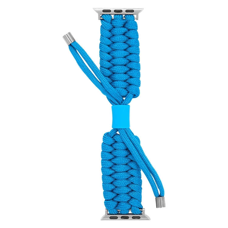 Stretch Plain Silicone Bean Watch Band For Apple Watch 9 41mm(Sky Blue)