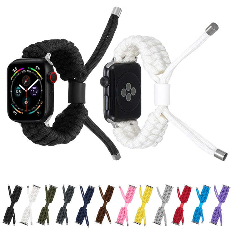 Stretch Plain Silicone Bean Watch Band For Apple Watch 9 45mm(Navy Blue)