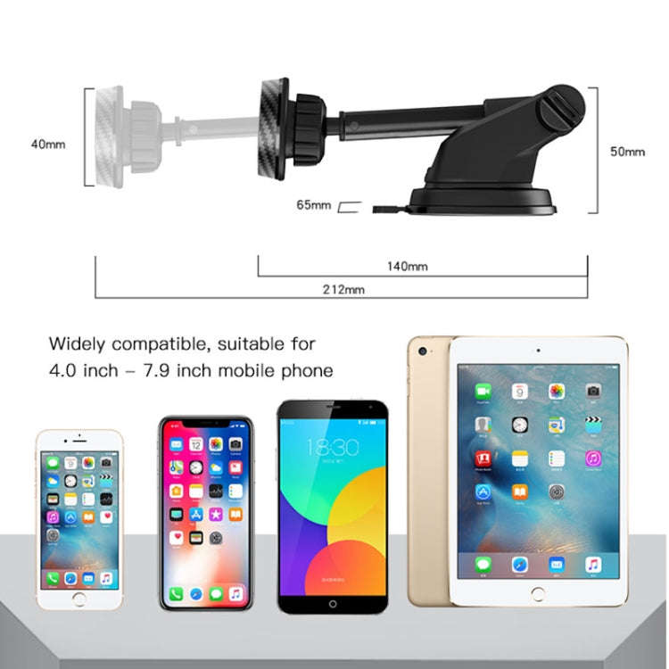 Yesido C67 Car Dashboard Magnetic Suction Phone Holder(Black)