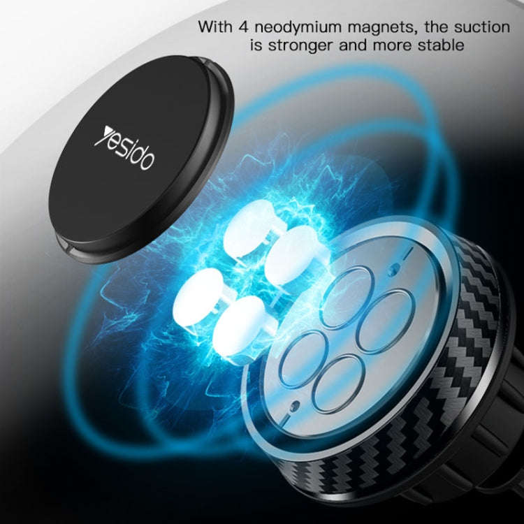 Yesido C67 Car Dashboard Magnetic Suction Phone Holder(Black)