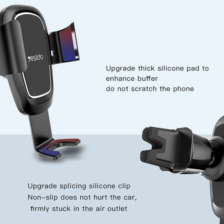 Yesido C71 Car Air Vent Rotatable Phone Holder(Black)