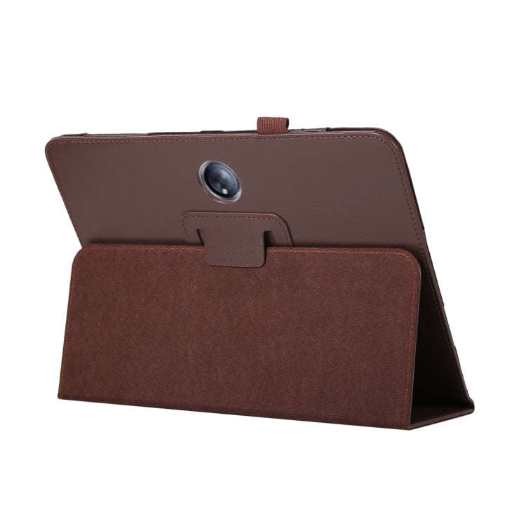 For OPPO Pad 2 2023 Litchi Texture Leather Tablet Case(Brown)