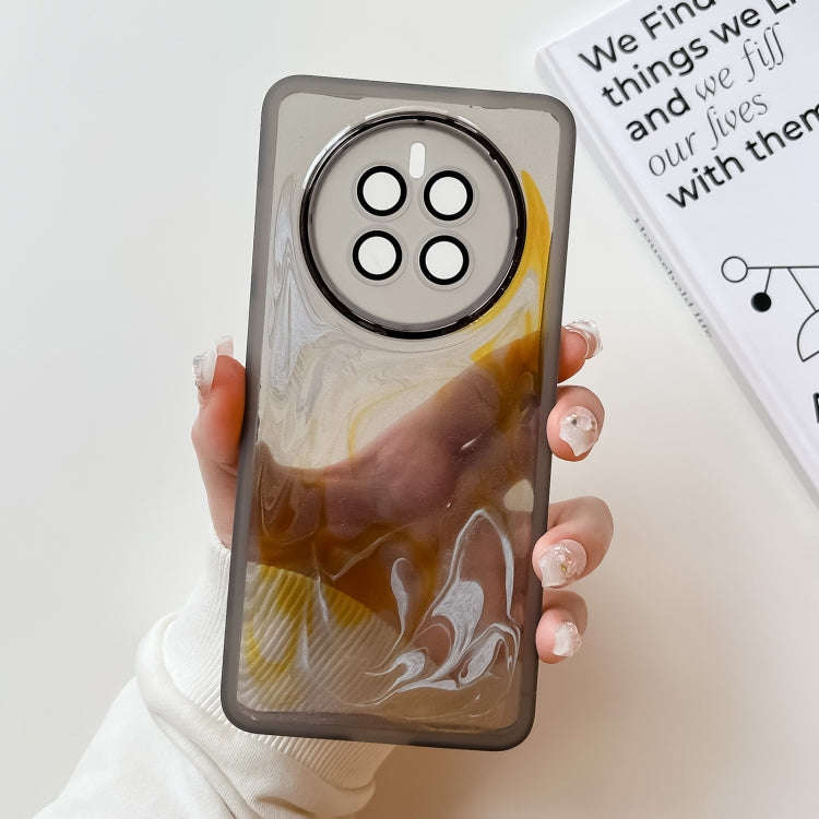 For Huawei Mate 50 Oil Painting Electroplating TPU Phone Case(Grey)