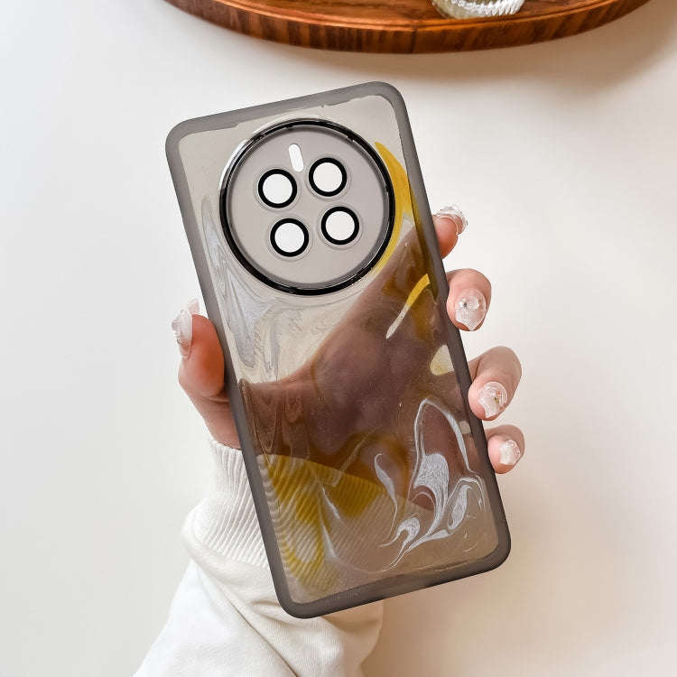 For Huawei Mate 50 Oil Painting Electroplating TPU Phone Case(Grey)