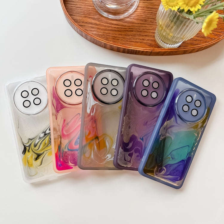 For Huawei Mate 50 Oil Painting Electroplating TPU Phone Case(Grey)