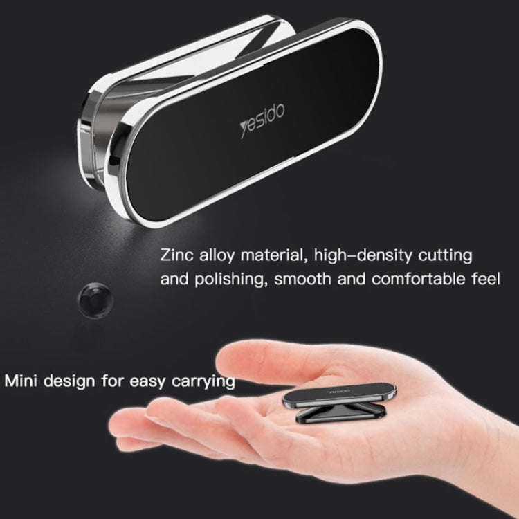 Yesido C82 Car 360 Degree Rotation Strong Magnetic Phone Holder(Silver)