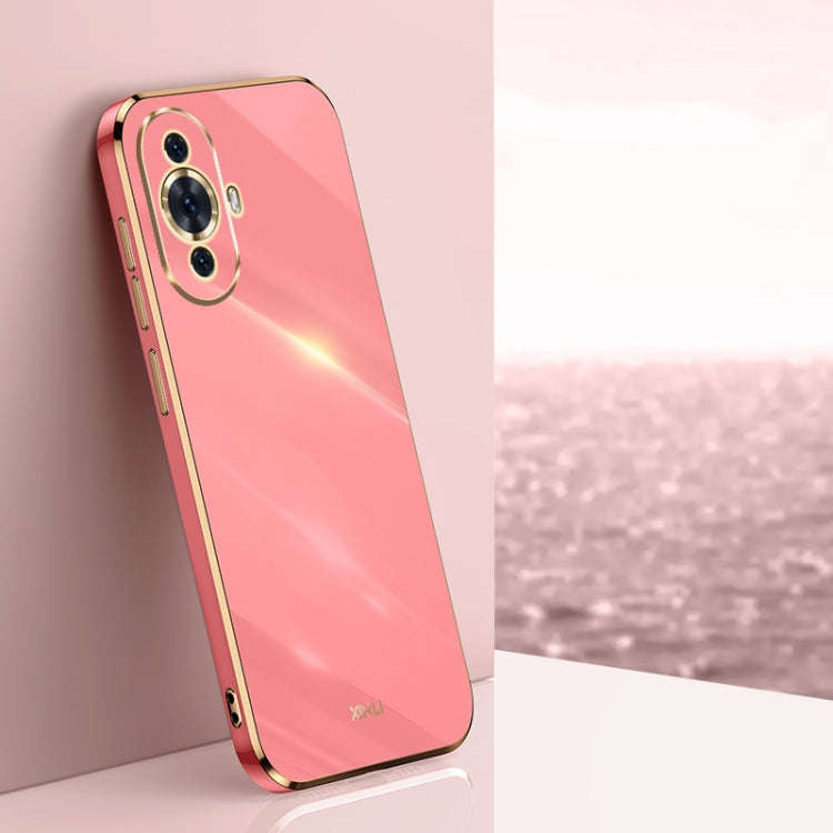 For Huawei nova 11 XINLI Straight Edge 6D Electroplate TPU Phone Case(Hawthorn Red)