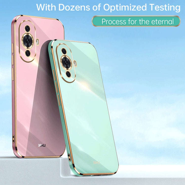 For Huawei nova 11 XINLI Straight Edge 6D Electroplate TPU Phone Case(Hawthorn Red)