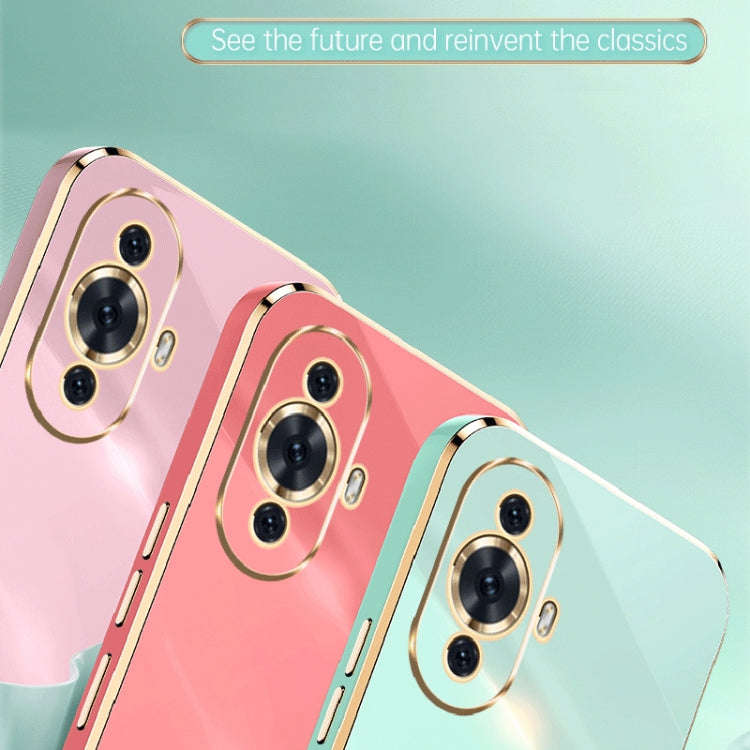 For Huawei nova 11 XINLI Straight Edge 6D Electroplate TPU Phone Case(Hawthorn Red)