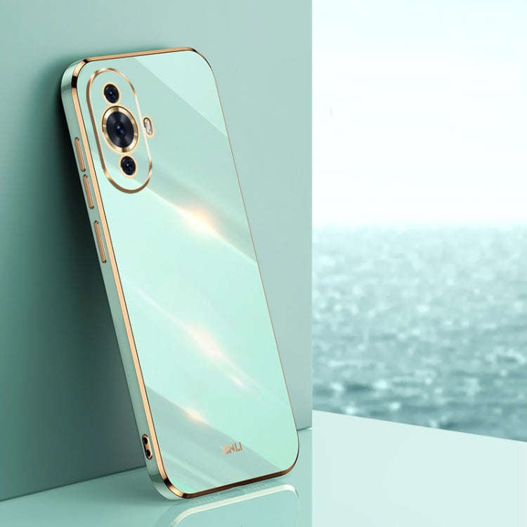 For Huawei nova 11 XINLI Straight Edge 6D Electroplate TPU Phone Case(Mint Green)