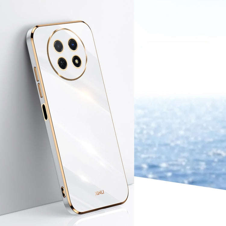For Huawei Enjoy 60X XINLI Straight Edge 6D Electroplate TPU Phone Case(White)