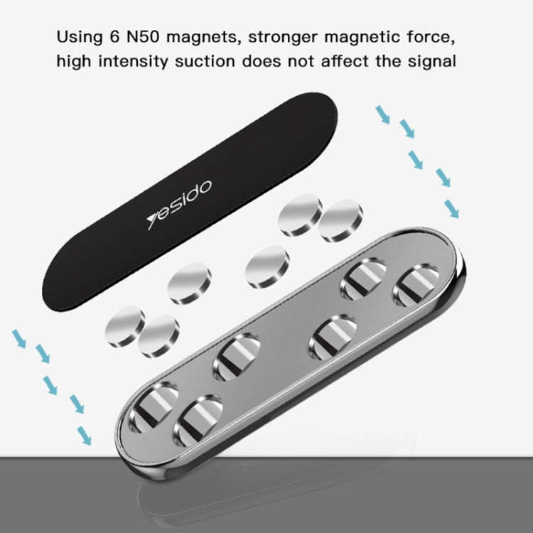 Yesido C83 Car Strong Magnetic Phone Holder(Silver)