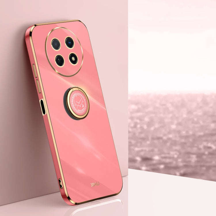 For Huawei Enjoy 60X XINLI Straight Edge 6D Electroplate TPU Phone Case with Ring Holder(Hawthorn...