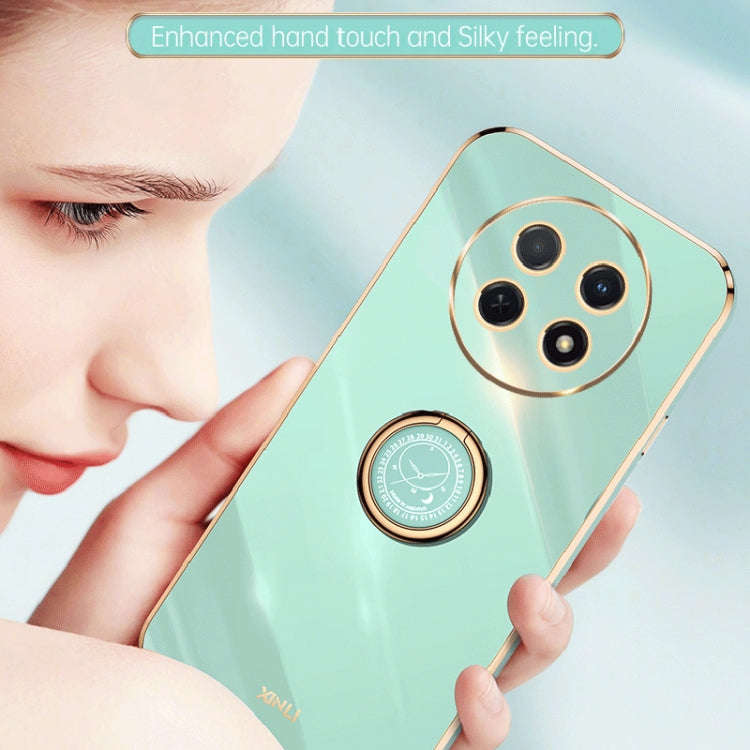 For Huawei Enjoy 60X XINLI Straight Edge 6D Electroplate TPU Phone Case with Ring Holder(Hawthorn...