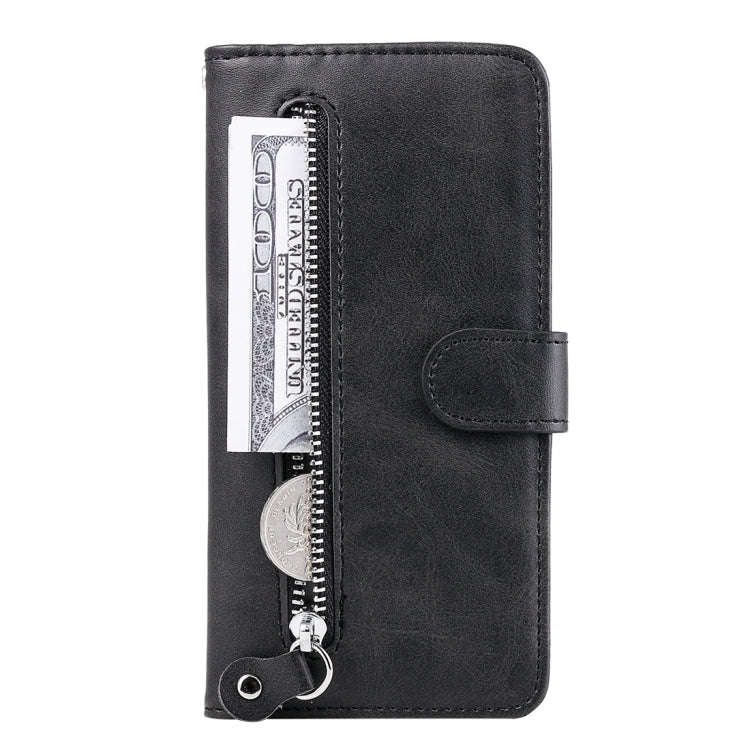 For Huawei nova 11 Calf Texture Zipper Leather Phone Case(Black)