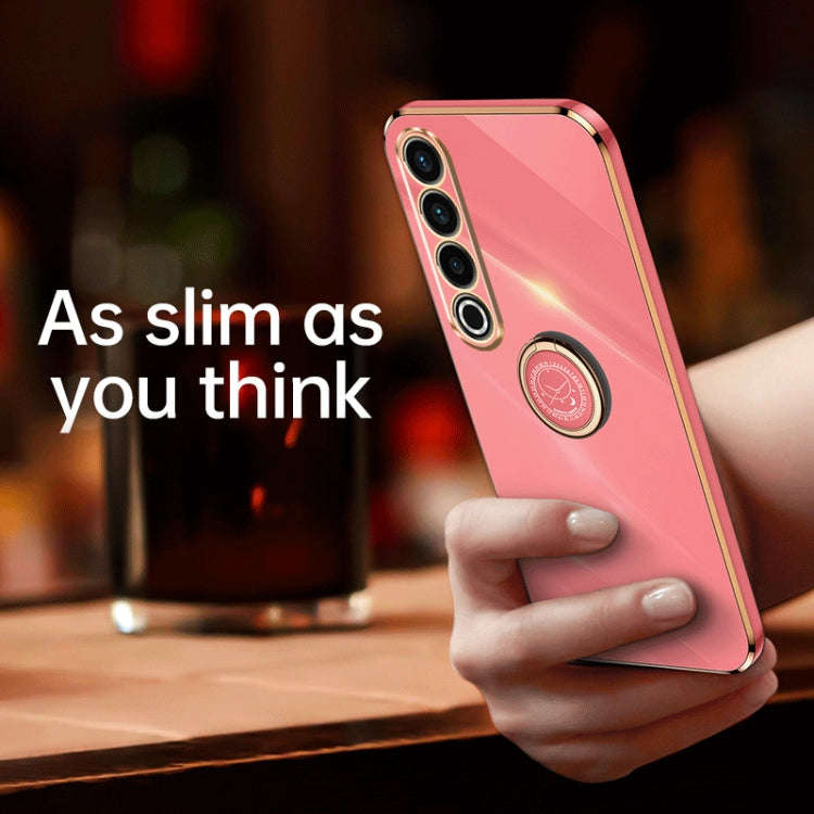 For Meizu 20 Pro 5G XINLI Straight Edge 6D Electroplate TPU Phone Case with Ring Holder(Cherry Pu...