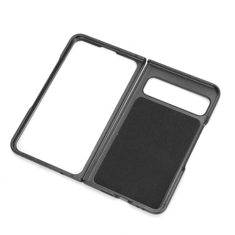 For Google Pixel Fold Sewing Cow Pattern Skin PC + PU + TPU Phone Case(Black)