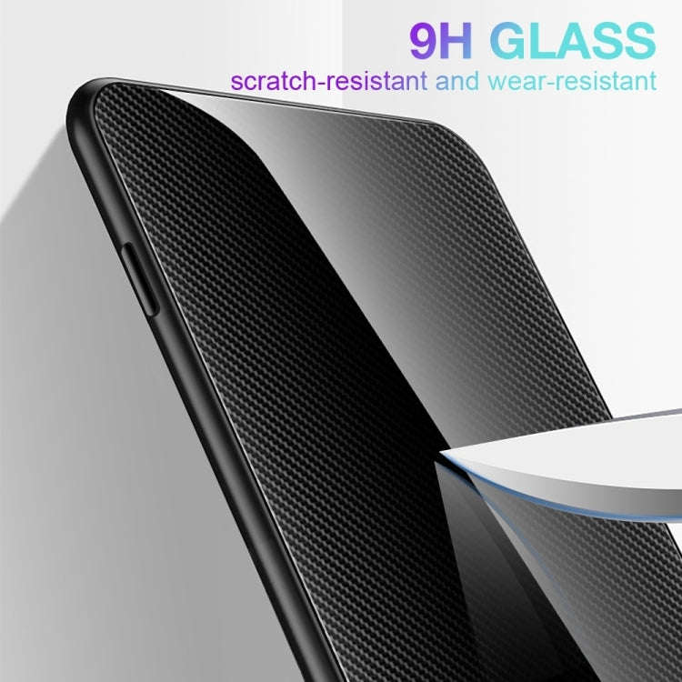 For Huawei P60 Texture Gradient Glass TPU Phone Case(Blue)