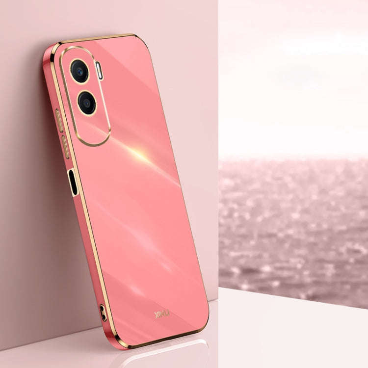 For Honor X50i 5G XINLI Straight Edge 6D Electroplate TPU Phone Case(Hawthorn Red)