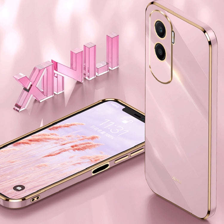 For Honor X50i 5G XINLI Straight Edge 6D Electroplate TPU Phone Case(White)