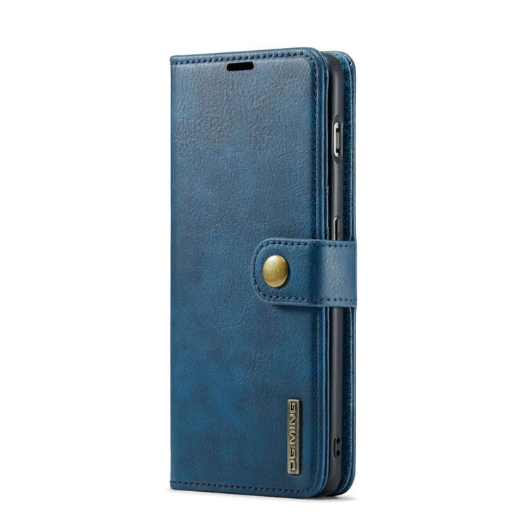 For OnePlus 11 DG.MING Crazy Horse Texture Detachable Magnetic Leather Case(Blue)