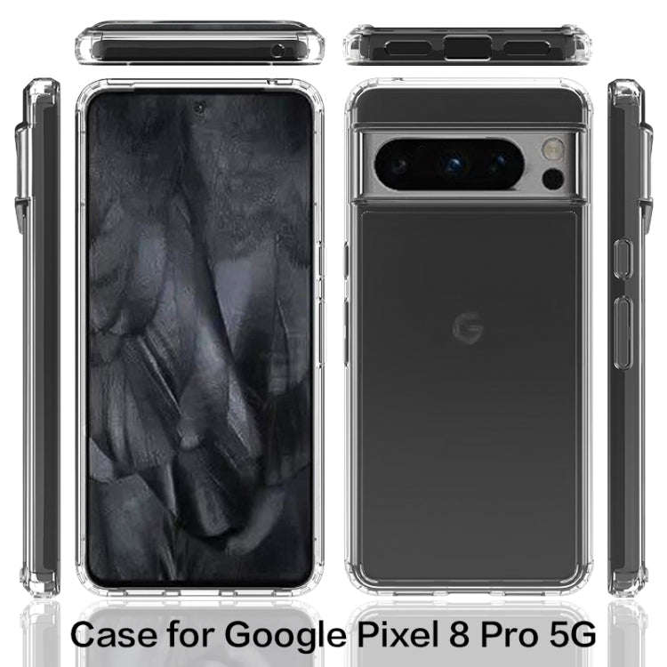 For Google Pixel 8 Pro 5G Scratchproof Acrylic TPU Phone Case(Transparent)
