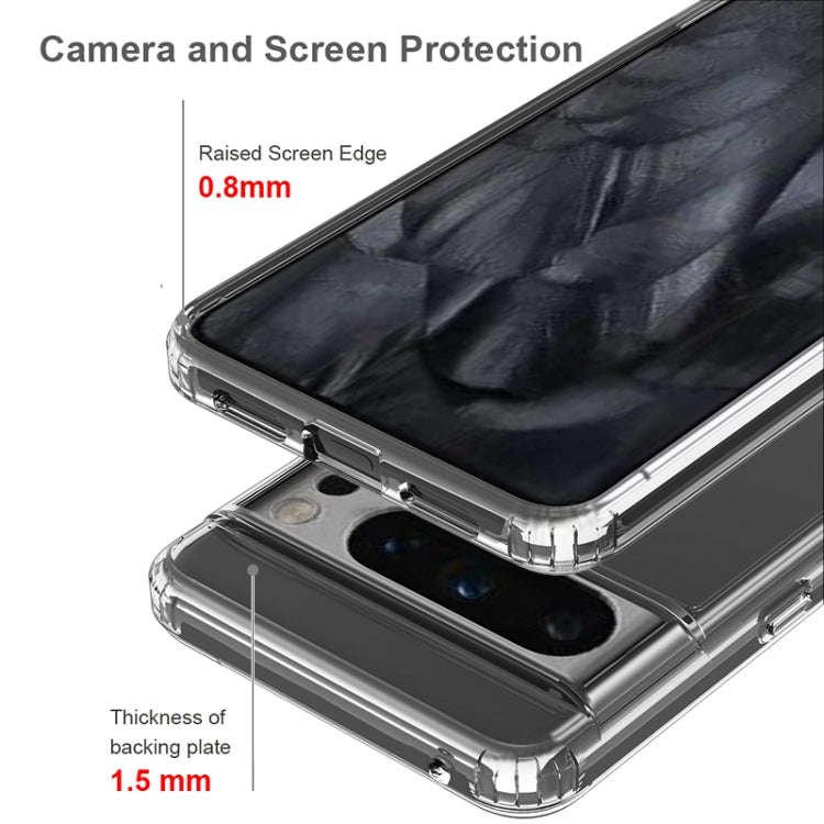 For Google Pixel 8 Pro 5G Scratchproof Acrylic TPU Phone Case(Transparent)
