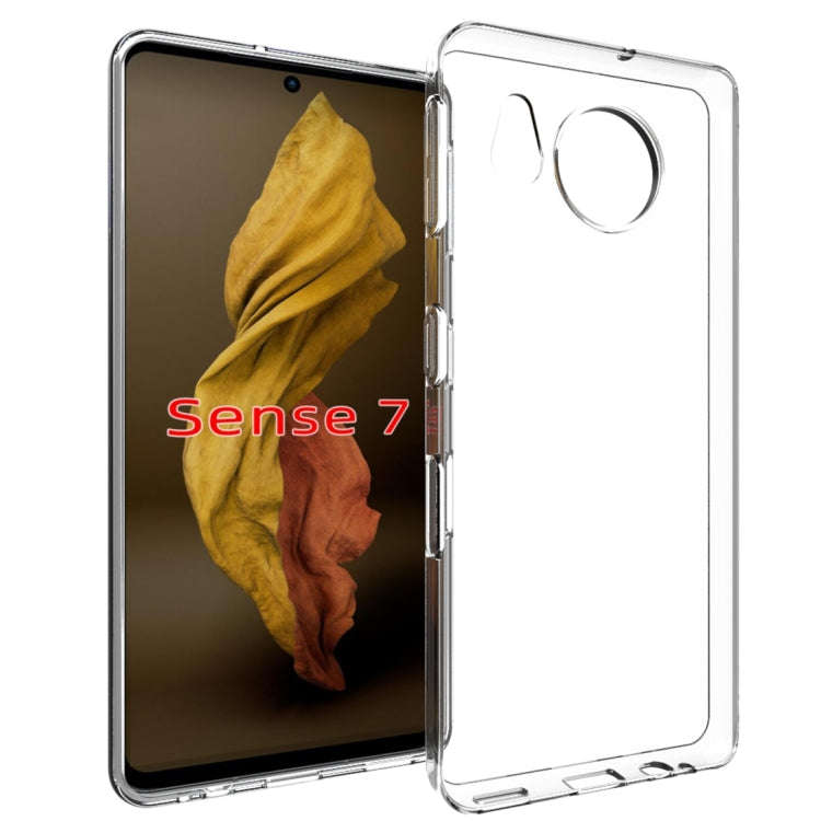 For Sharp Aquos Sense 7 Waterproof Texture TPU Phone Case(Transparent)