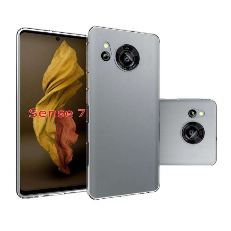 For Sharp Aquos Sense 7 Waterproof Texture TPU Phone Case(Transparent)