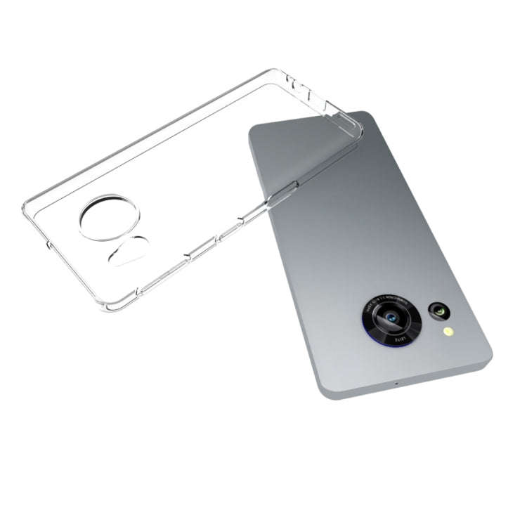 For Sharp Aquos Sense 7 Waterproof Texture TPU Phone Case(Transparent)