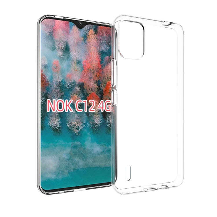 For Nokia C12 4G Waterproof Texture TPU Phone Case(Transparent)
