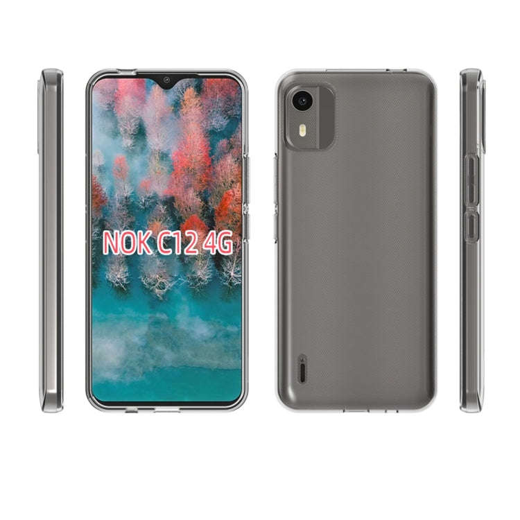 For Nokia C12 4G Waterproof Texture TPU Phone Case(Transparent)