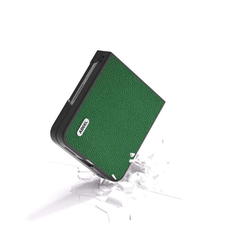 For Huawei nova Flip ABEEL Black Edge Genuine Mino Phone Case(Green)