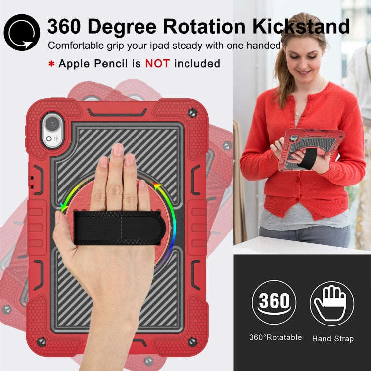 For Huawei MatePad 11.5 2023 360 Degree Rotation PC Contrast Silicone Tablet Case(Red + Black)