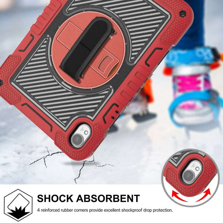 For Huawei MatePad 11.5 2023 360 Degree Rotation PC Contrast Silicone Tablet Case(Red + Black)