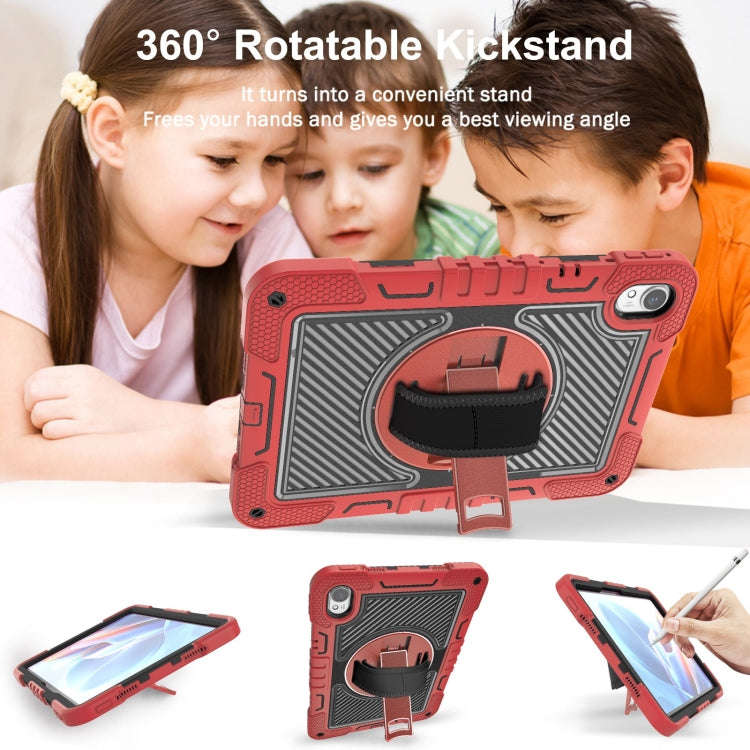 For Huawei MatePad 11.5 2023 360 Degree Rotation PC Contrast Silicone Tablet Case(Red + Black)