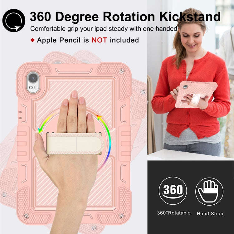 For Huawei MatePad 11.5 2023 360 Degree Rotation PC Contrast Silicone Tablet Case(Rose Gold)