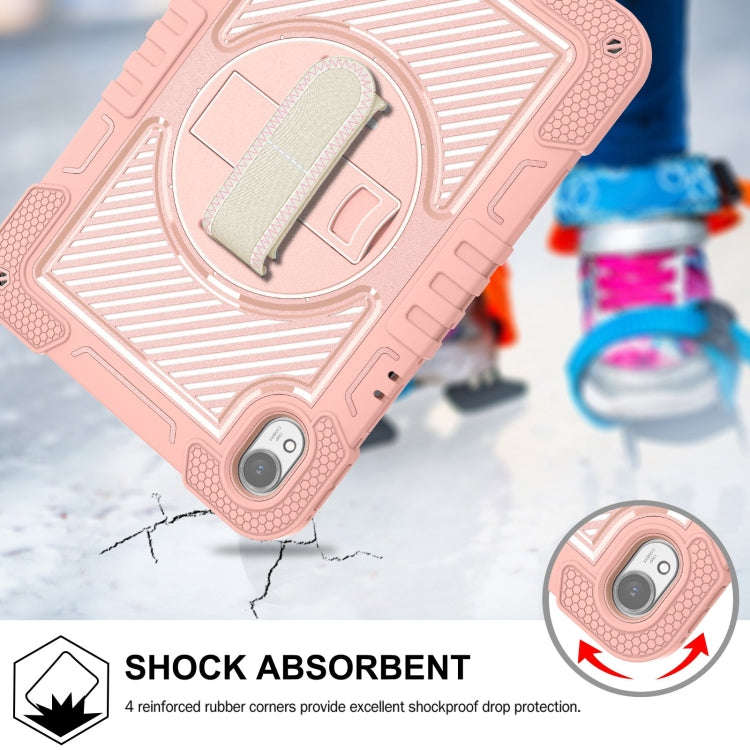 For Huawei MatePad 11.5 2023 360 Degree Rotation PC Contrast Silicone Tablet Case(Rose Gold)