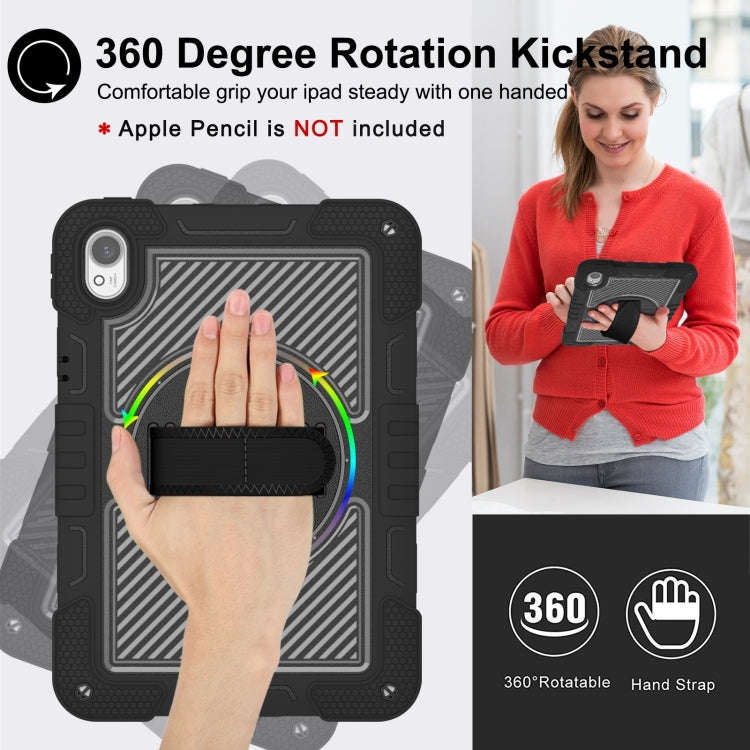 For Huawei MatePad 11.5 2023 360 Degree Rotation PC Contrast Silicone Tablet Case(Black)
