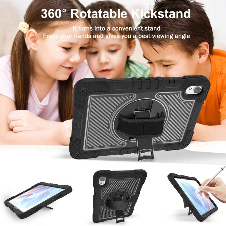 For Huawei MatePad 11.5 2023 360 Degree Rotation PC Contrast Silicone Tablet Case(Black)