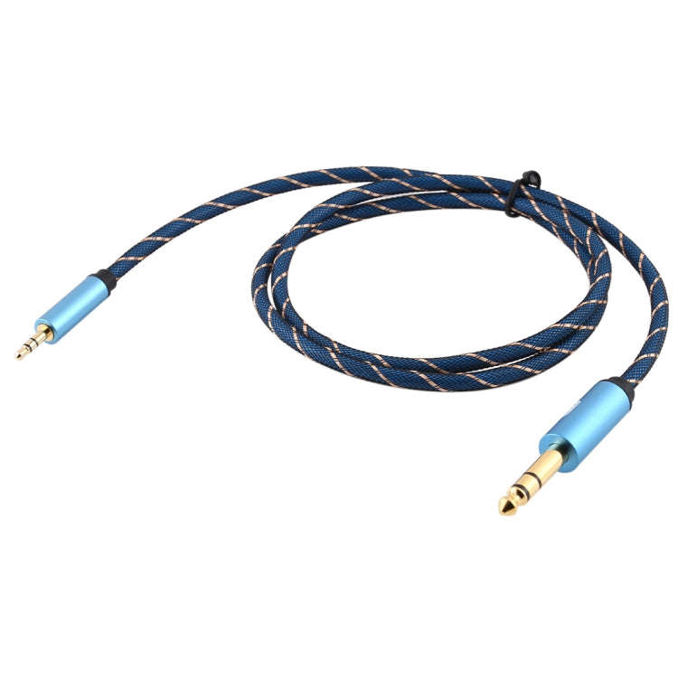 EMK 3.5mm Jack Male to 6.35mm Jack Male Gold Plated Connector Nylon Braid AUX Cable for Computer ...