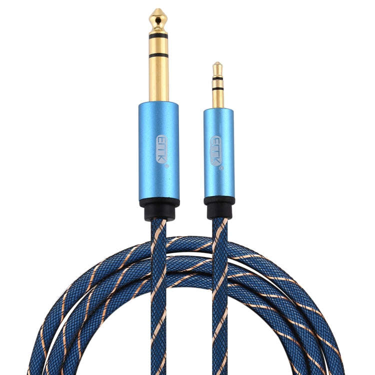 EMK 3.5mm Jack Male to 6.35mm Jack Male Gold Plated Connector Nylon Braid AUX Cable for Computer ...