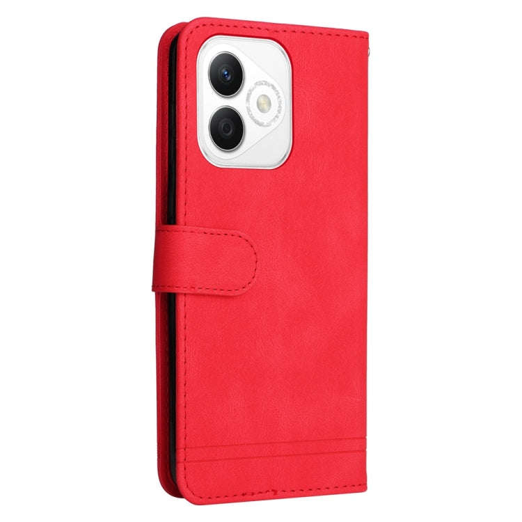 For Honor X60i Skin Feel Life Tree Metal Button Leather Phone Case(Red)