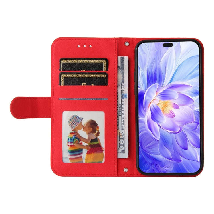 For Honor X60i Skin Feel Life Tree Metal Button Leather Phone Case(Red)