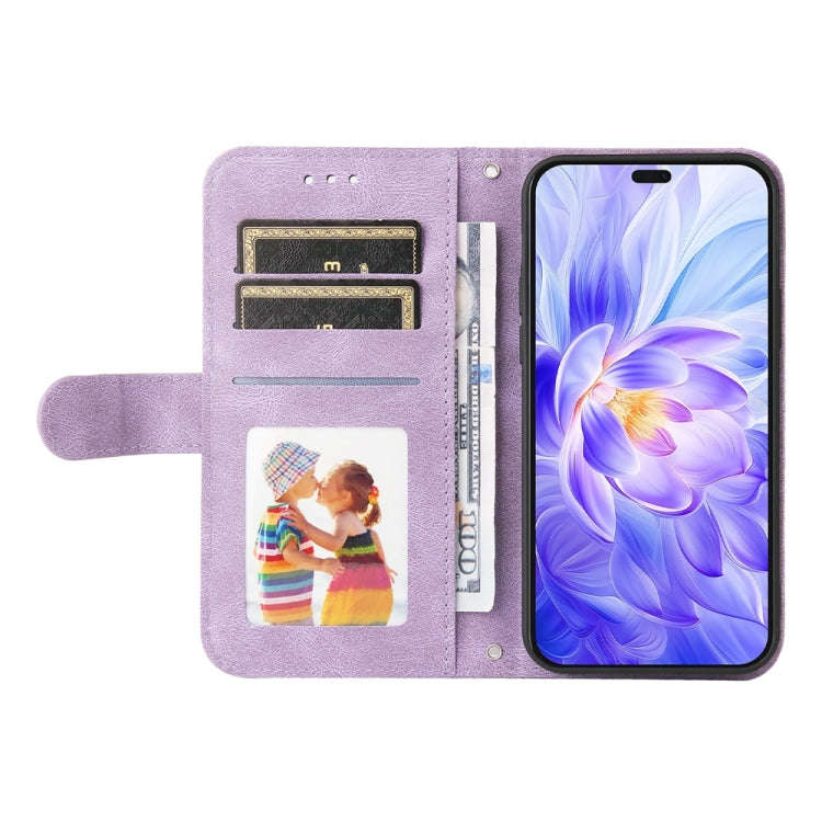 For Honor X60i Skin Feel Life Tree Metal Button Leather Phone Case(Purple)