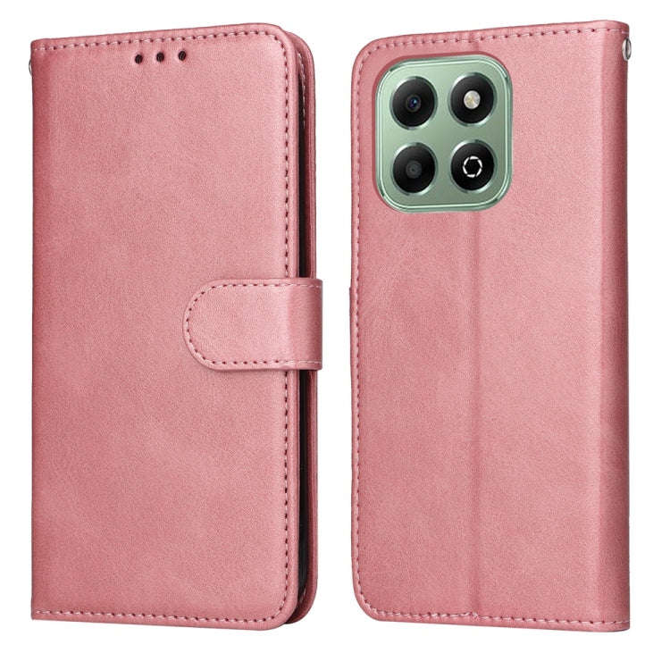 For Honor X6b Classic Calf Texture Flip Leather Phone Case(Rose Gold)