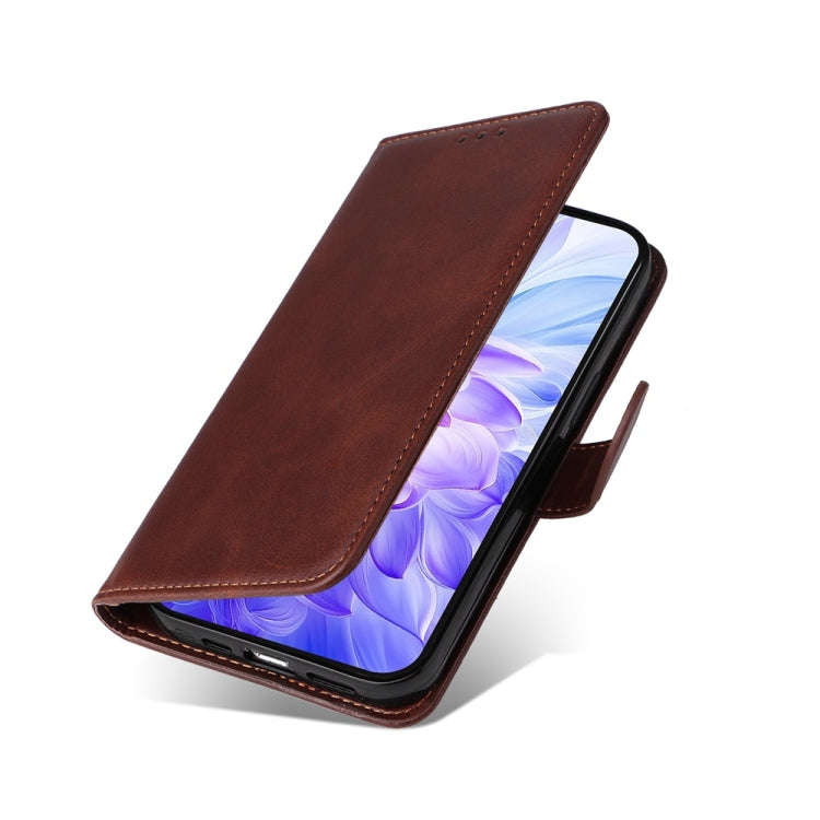 For Honor X60i Classic Calf Texture Flip Leather Phone Case(Brown)