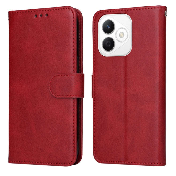 For Honor X60i Classic Calf Texture Flip Leather Phone Case(Red)